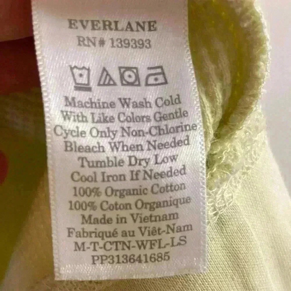 Everlane Crewneck Thermal‎ Light Green Organic Cotton Men's Small - Picture 6 of 6